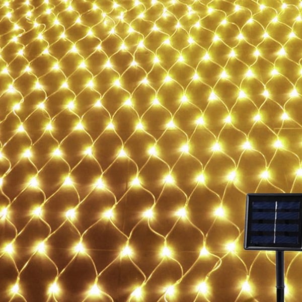 192 LED-solljus, 9,8 fot x 6,5 fot nettljus, Fairy Net