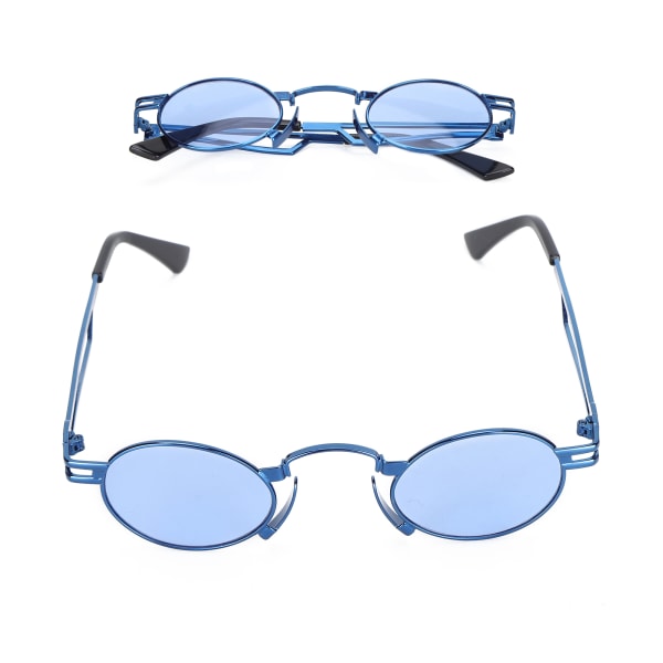 Unisex blå solbriller Briller Klut Mote Unik stil Alloy solbriller for menn kvinner