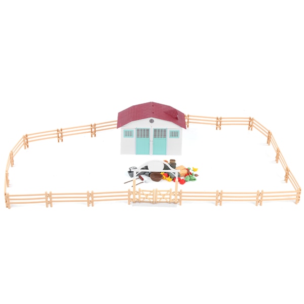 Simulering gårdsmodell Hus leksaksscen dekoration Djurmodell Toy Ranch Födelsedagspresent