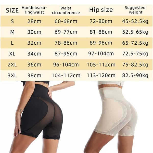Shapewear Shorts Underkjole SVART M sort M