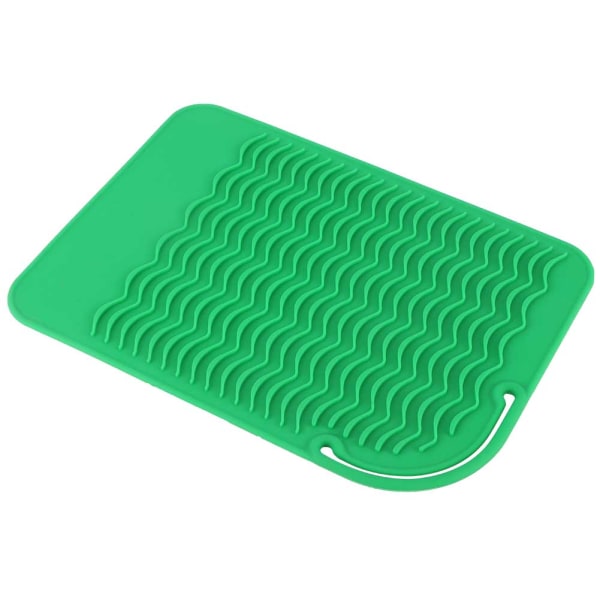 Värmebeständig värmeisoleringsdyna Vikbar matta för elektrisk hårrullesticka (grön)