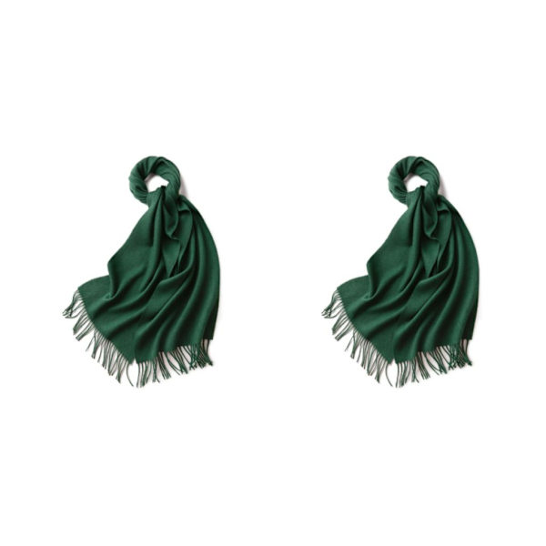 1/2/3 unisex-huivi fransuilla Lämmin ja mukava putkihuivi sipulinvihreälle onion green 2Set