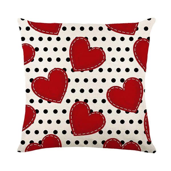 Valentinsdag Pudebetræk Sæt med 4, Hjerte Lås Valentinsdag, Pyntepudebetræk til Sofa.pa