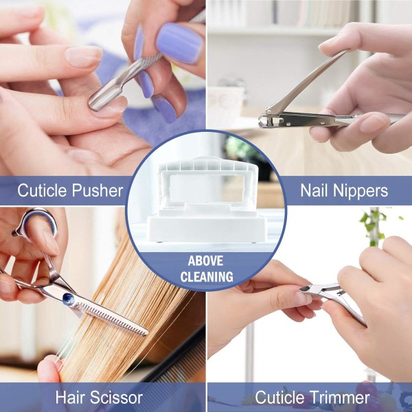 Nail Art Tool, Plastic Clean Sterilisator Box Organizer til naglar, pincett, frisørsaloner, spa- og skærmanikyrudstyr (1 st)