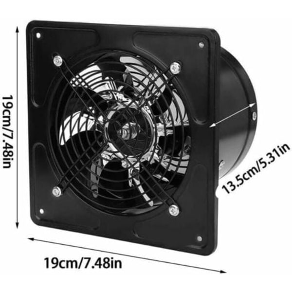 Pysyvä tuuletin, Pysyvä tuuletin, Liesituuletin 15,2 cm Aukko 150 mm Seinämallinen liesituuletin 40 W keittiöön ja kylpyhuoneeseen (musta), .pa
