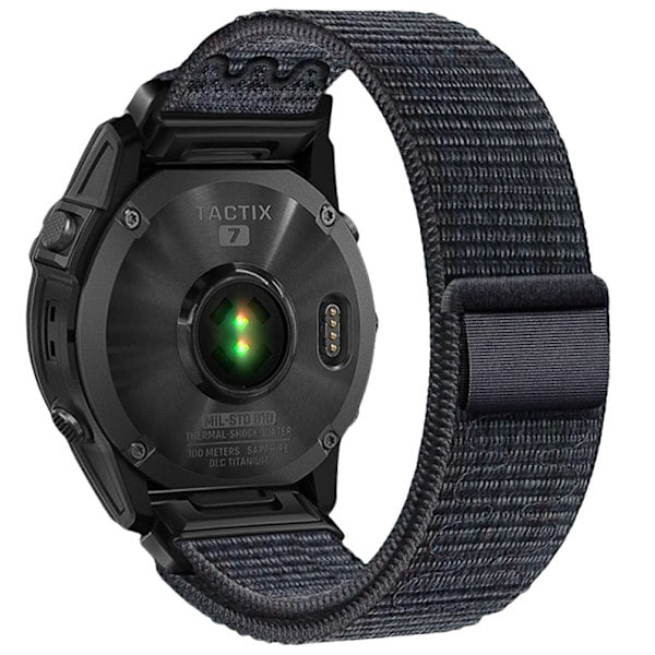 Garmin Fenix 5/6/7X Pro nylonborrelåsrem - 22mm 26mm