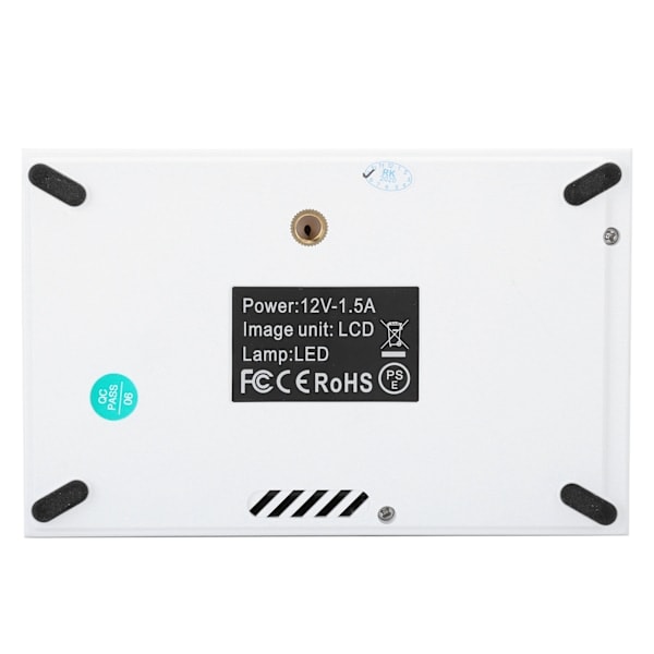 Mini Kannettava LED-projektori 1800LM jalustakiinnikkeellä 100-240V kotiviihdettä varten (KeltainenValkoinen AU-pistoke)