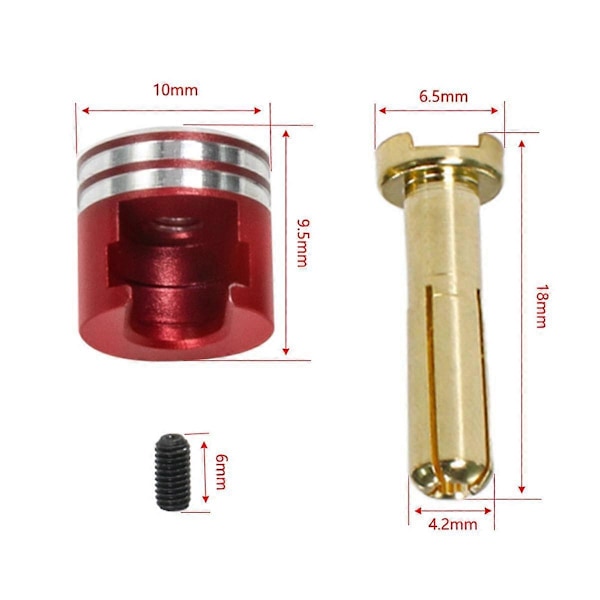 2st/Set Batterikylflänsar Pluggar & Grepp Kit 4.0mm för 1/10 Off-Road Truck RC Biltillbehör Uppgrad.pa