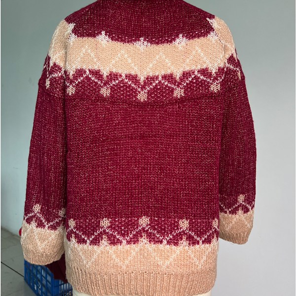 Klassisk Mohair Stickad Tröja För Höst Vinter Andas Och Grå grey S
