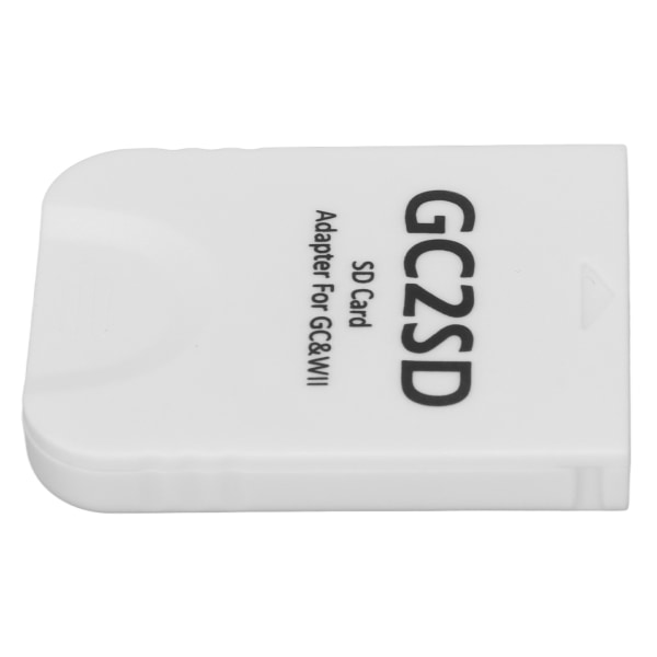 GC2SD-kortlæser Plug and Play bærbar professionel spillekonsol Micro Storage Card Adapter til Wii til GC White