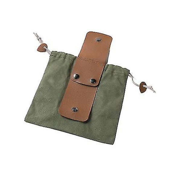 Foderpose Læder Canvas Foldbar Taske Camping Foderpose Green