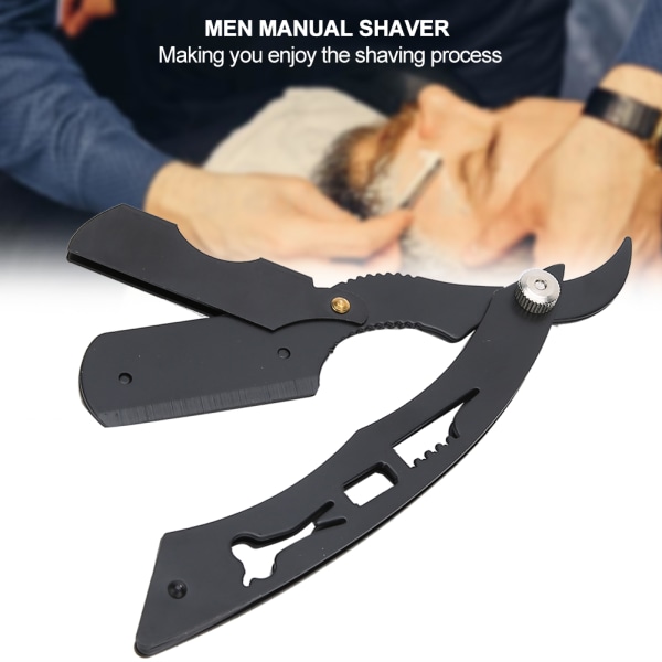 Manuel barbermaskine Rustfrit stål foldeskægbarbermaskine Mænd Hårklipperbarberkniv