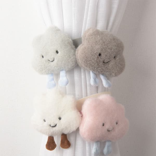 4 stk. Gardin Tieback Gardin Tieback Kroge Cloud Nursery Decor Hvid