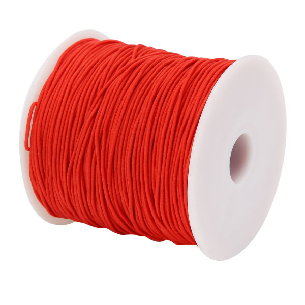 Monitoimiset elastiset lanka DIY punaiset polyesterinauhat askartelutarvikkeet rannekoruihin