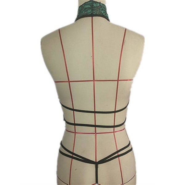 Damblommiga bodysuit med stropper G-String Underkläder Nattkläder M