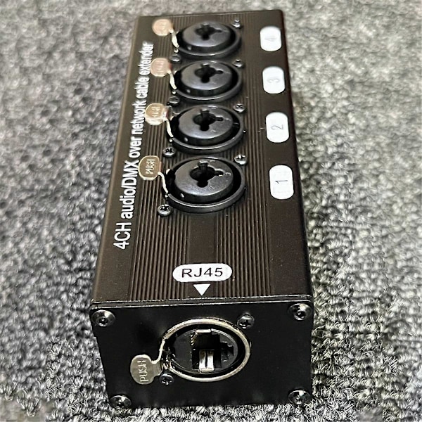 1 Par 4-kanals 3-pin XLR eller 6,3 mm lyd og DMX over nettverkskabel-forlenger, DMX512 nettverkssignal.pa