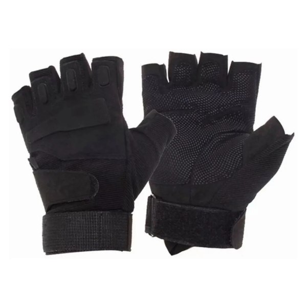 1 par Utomhussport Half Finger Handskar Fingerless Handskar för Jakt Ridning Motorcyklar Eagle Half Finger Svart M 19?20cm