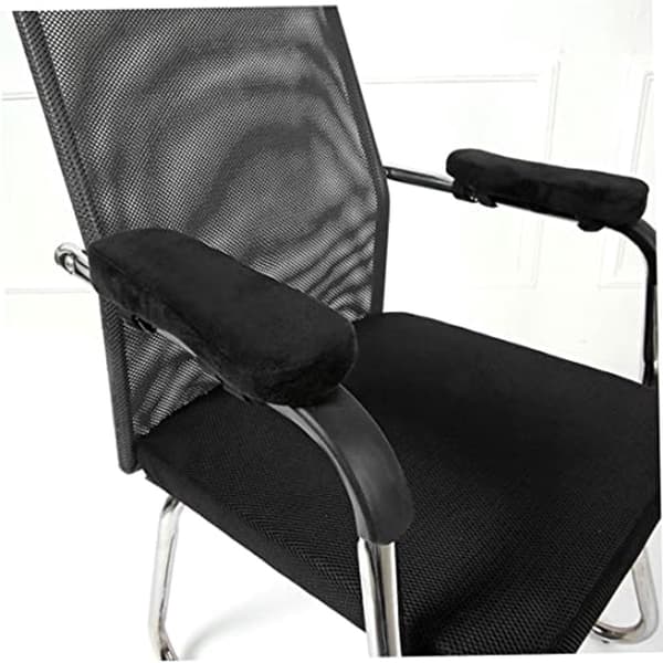 Polstrede armlænpuder til kontorstole - 2 stk. memory foam-puder med justerbar krog