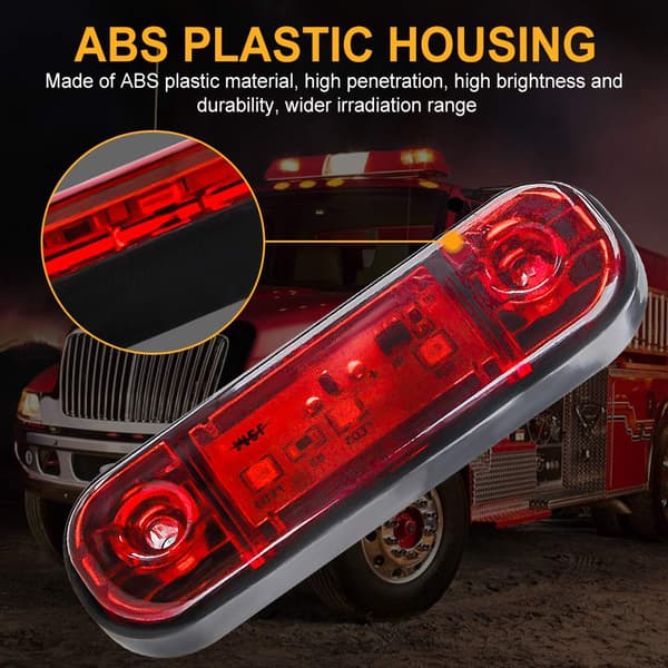 4 stk LED-positionslys foran og bag, 12 V (rød)