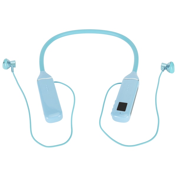 Bluetooth Nackbandshörlurar LED Power Display Minneskort Uppspelning Magnetiska hörlurar Headset med RGB-bakgrundsbelysning Blå