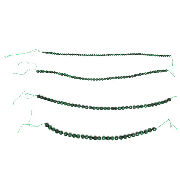 Natursten Perler Glatte Elegante Smykker DIY Dekorative Perler til Armbånd Halskæde Art CraftGreen