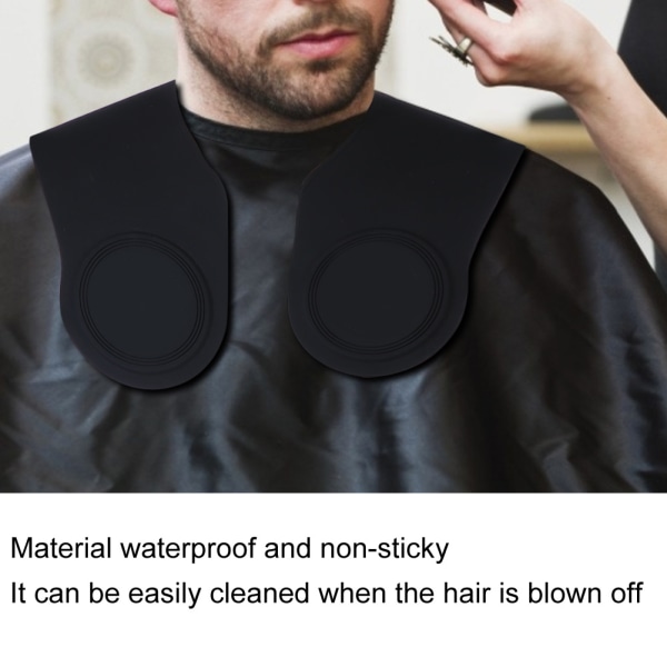 Kort længde hårklippende kappe Vandtæt silikone frisørhår kappe NonStick hårkappe (menneskehovedtype)