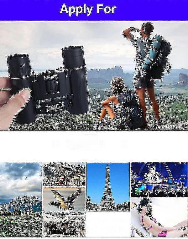 40x22 HD Kraftfulde Foldbare Kikkert 2000m Lang Afstand