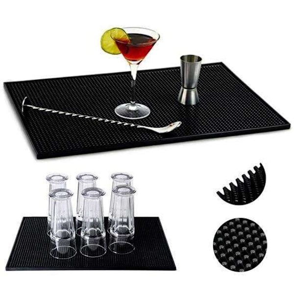 Diskmatte - Diskestativ - 45 x 30cm - Black Svart