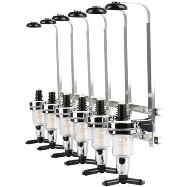 Flaskeholder Drikkedispenser Alkohol Vin Veggmontert Bar Pro Stål For 6 Flasker.pa