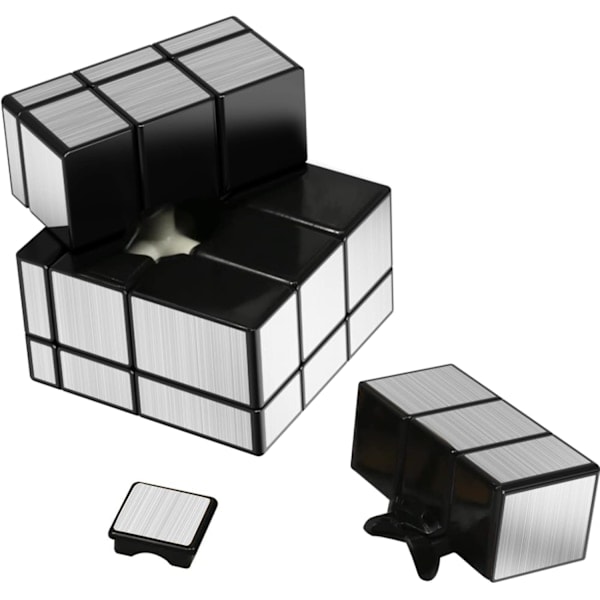 Mirror Cube 3x3x3 Speed Cube - Sølv Magic Cube Puslespill Leker Kubespill for Barn & Voksne