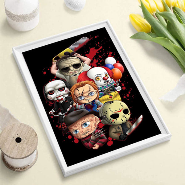 Halloween-timanttimaalaussarja - Aikuisille ja lapsille 5D DIY -timanttitaide (PA)