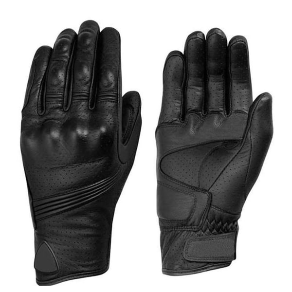 Täysnahkaiset hanskat, jotka estävät liukastumisen kylmällä säällä ajohanskat moottoripyöräilyyn, mustat M