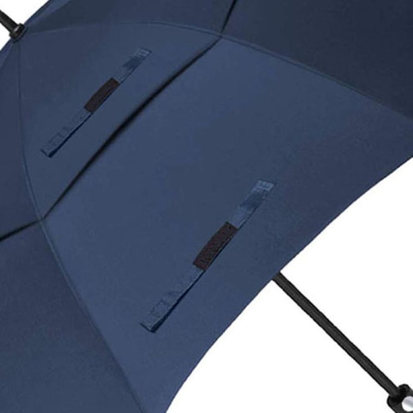 Udluftet paraplyfiber Vandtæt vindtæt 8 forstærkede spidser Automatisk åben dobbelt baldakin til mænd Blå
