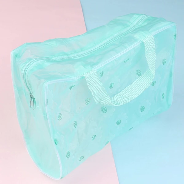 Transparent Klar Plast PVC Rejse Makeup Taske Kosmetik Taske Lynlåstaske Yellow