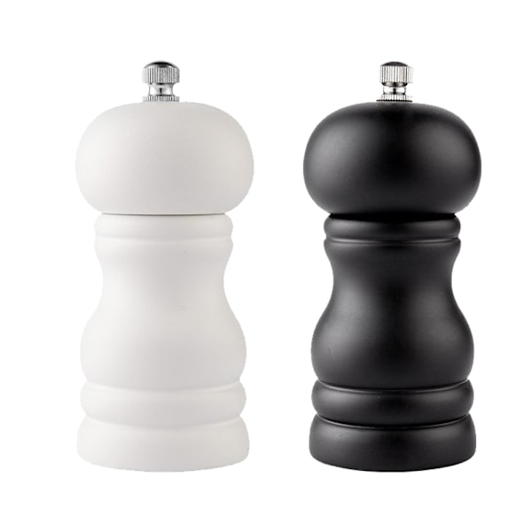 Massiivinen puinen pippurimylly mustapippurille, karhea laatikko white+black