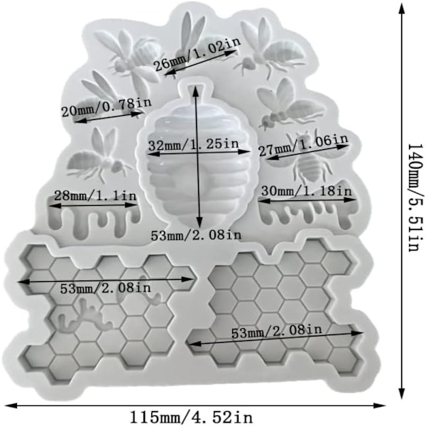 2 stk. honningbi-forme