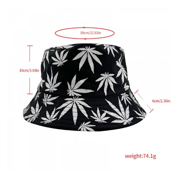 Unisex Bucket Hat Tryck Vändbara Dubbelsidiga Solhattar