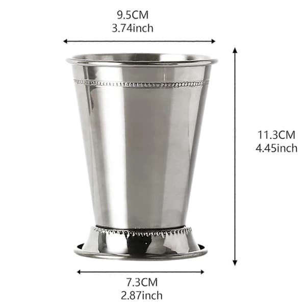 Mojitoglas i rustfrit stål til hjemmefester, moderne mint julep-krus