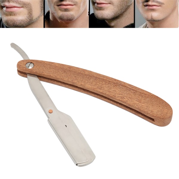 Retro rett barberhøvel Profesjonell rustfritt stål rettkant barberhøvel for menn og kvinner