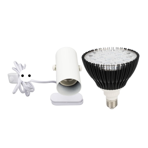 Ultrafiolett lys svart lampe Ultrafiolett solingslampe 18 lyschips flomlys med stor klips 110?240V EU-plugg