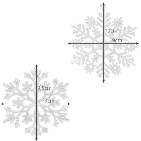Juletrekuler Snøfnugg - 12 stk—pa