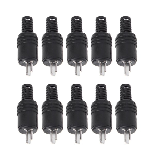 Paris_10 stk 2-pins DIN-høyttalerplugger 2-pins plugg HiFi-høyttalerkabel Loddekontakt