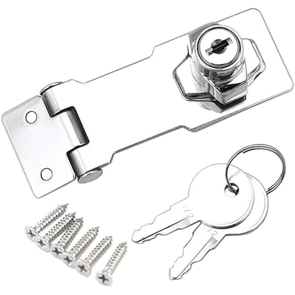 Hengelås med lås for skuff, skap, låsing