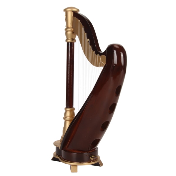 Miniature musikinstrument replika med sag 7,9 tommer musikinstrument model dukkehus dekoration
