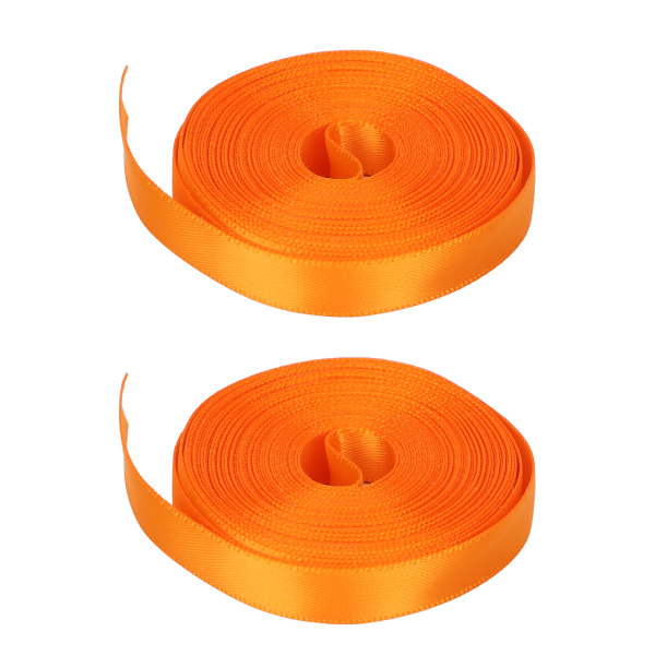 10 mm gaveinnpakningsbånd Vanntett dekorativt bånd DIY Polyester innpakningsbånd 5yard X 2stk oransje