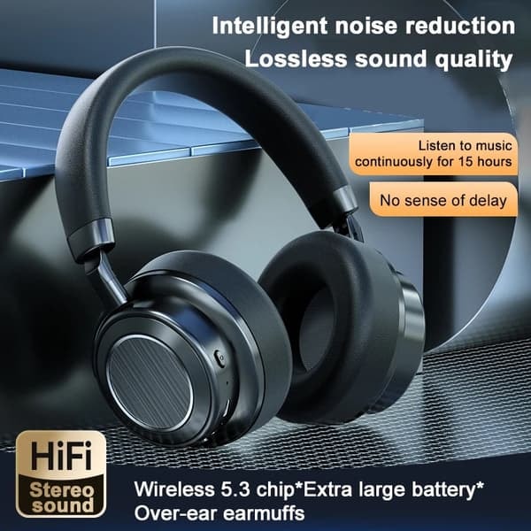 SERO VJ 364 Bluetooth Hörlurar med Brusreducering, Svart—pa