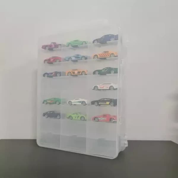 Displayfodral för modellbilar - Förvaring - 46 fack Transparent