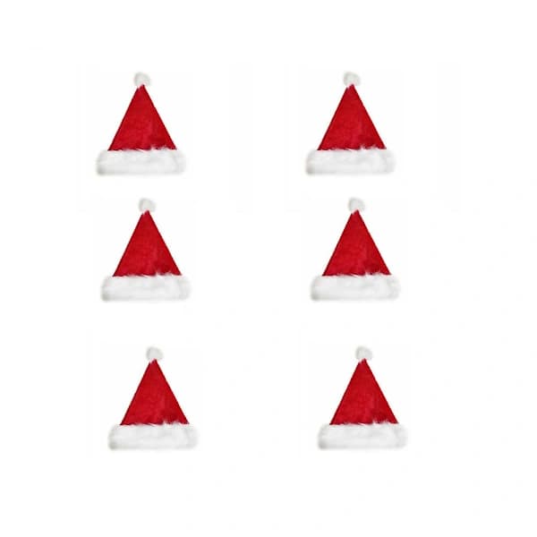 6-pack Plysch Julhatt Barnstor Julhatt i Stor Ull
