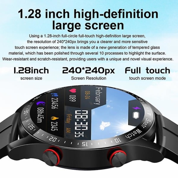 2023 Ny Huawei Smart Watch Ip67 Vattentät Ecg+ppg Fitness Tracker Health Monitor Bluetooth Call Sports Watch Svart stålbälte
