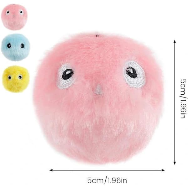 Interactive Cat Toy - Multicolor - 3 pcs - Bird Sounds, Frogs, Crickets - Plush - 5x5cm
